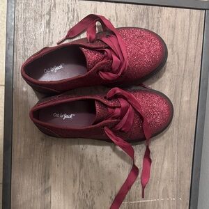 Cat & Jack kids Sparkling Burgundy Sneakers